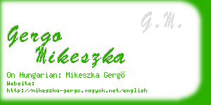 gergo mikeszka business card